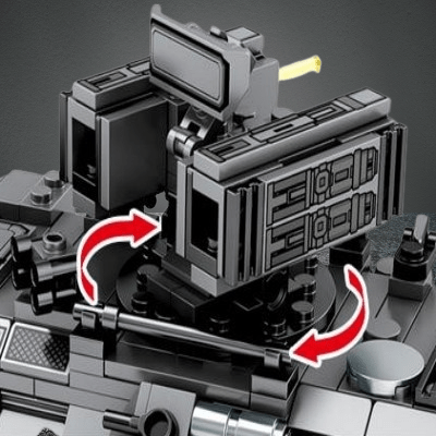 Jouet Voiture - ArmoredVehicleToys™ - Tank Gris - Les Petits Bâtisseurs