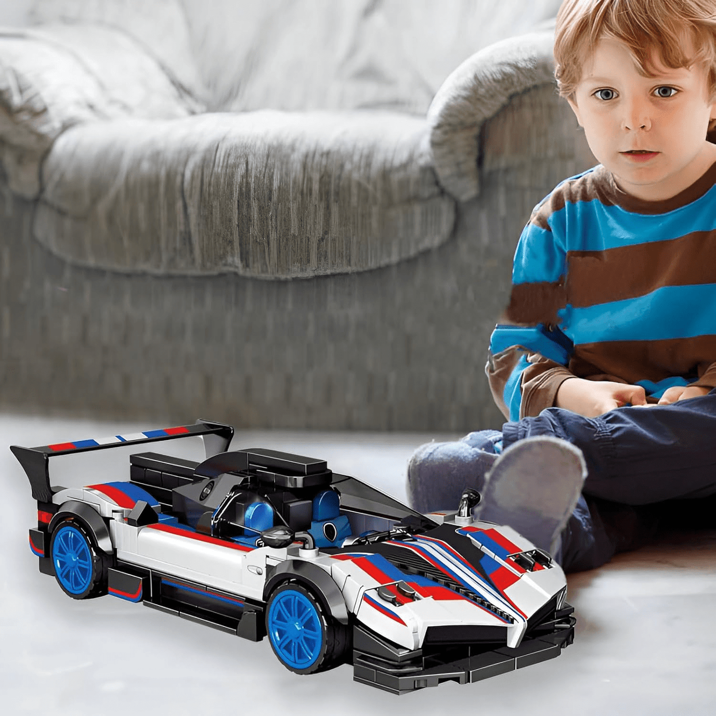 Bloc de Construction - CarAssemblageBlocks™ - Blanc - Les Petits Bâtisseurs