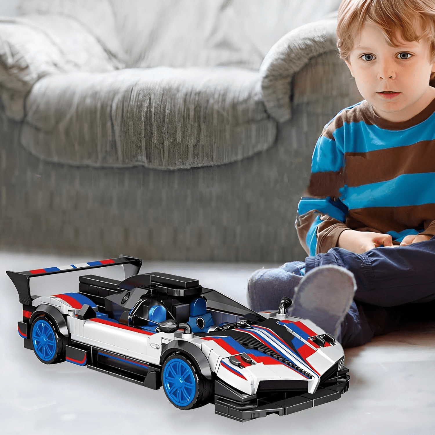 Bloc de Construction - CarAssemblageBlocks™ - Blanc - Les Petits Bâtisseurs