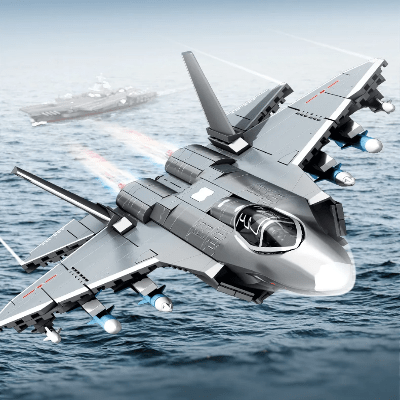 Bloc de Construction - FighterJetAssemblage™ - Les Petits Bâtisseurs