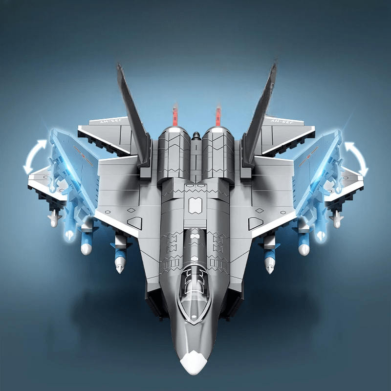 Bloc de Construction - FighterJetAssemblage™ - Les Petits Bâtisseurs