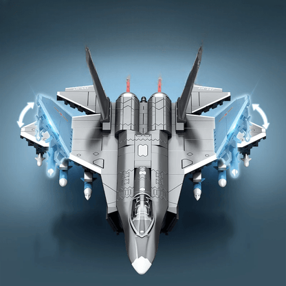 Bloc de Construction - FighterJetAssemblage™ - Les Petits Bâtisseurs