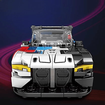 Bloc de Construction - SportsCarAssemblage™ - Blanc - Les Petits Bâtisseurs