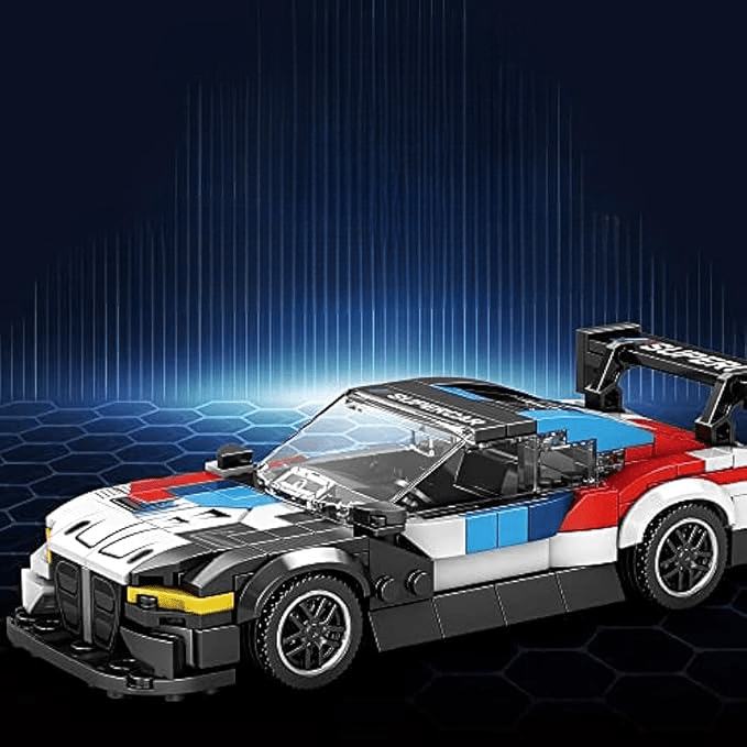 Bloc de Construction - SportsCarAssemblage™ - Blanc - Les Petits Bâtisseurs