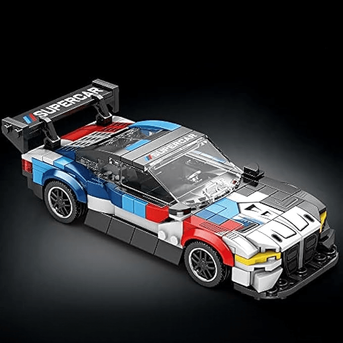 Bloc de Construction - SportsCarAssemblage™ - Blanc - Les Petits Bâtisseurs