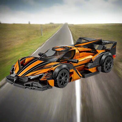 Bloc de Construction - SportsCarAssemblage™ - Orange - Les Petits Bâtisseurs