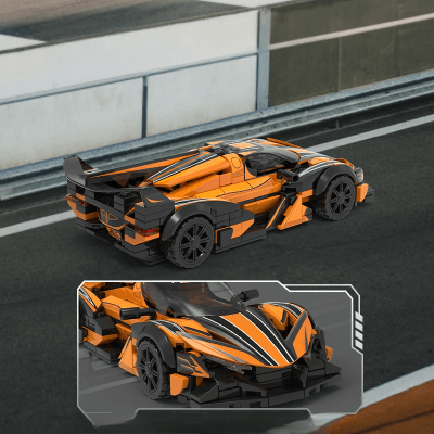 Bloc de Construction - SportsCarAssemblage™ - Orange - Les Petits Bâtisseurs